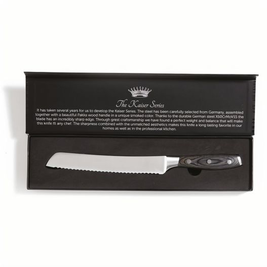 ein messer in einer box mit schwarzem deckel VINGA Kaiser Brotmesser (Bild 1)