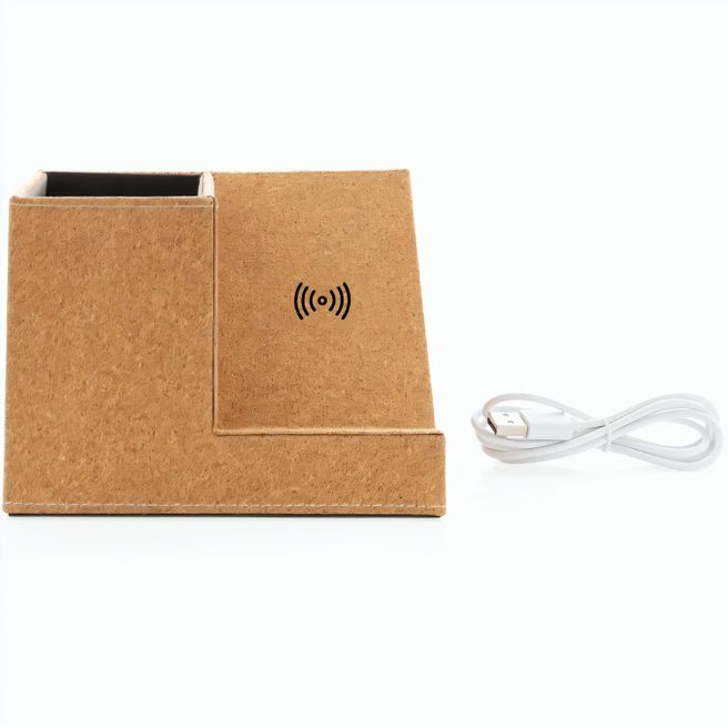 Kork Stiftehalter mit 5W Wireless Charger