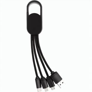 4-in-1 Kabel mit Karabiner-Clip