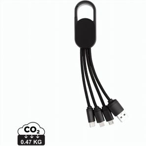 4-in-1 Kabel mit Karabiner-Clip