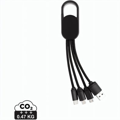 4-in-1 Kabel mit Karabiner-Clip