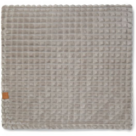 eine decke mit einem quadratischen muster darauf VINGA Branson Decke aus GRS recyceltem PET (Bild 1)