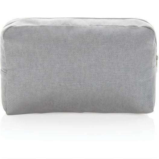 eine graue toilettentasche auf einem weißen boden sitzen Impact Aware™ 285g/m² Kosmetiktasche aus ungefärbtem Canvas (Bild 1)