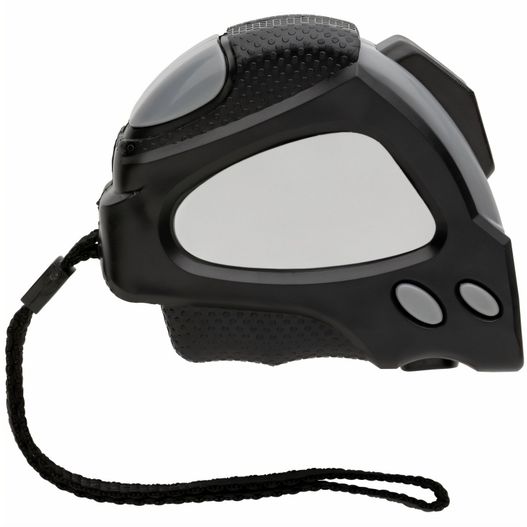 ein schwarzes bandmaß mit weißem hintergrund Auto-Stop-Maßband aus recyceltem Kunststoff, 5m/19mm (Bild 1)