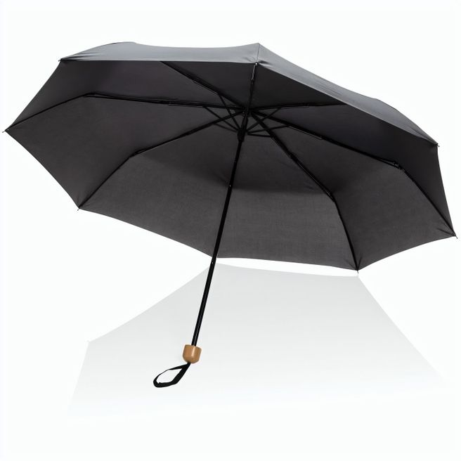 20.5" Impact AWARE™ RPET 190T Pongee Bambus Mini-Schirm