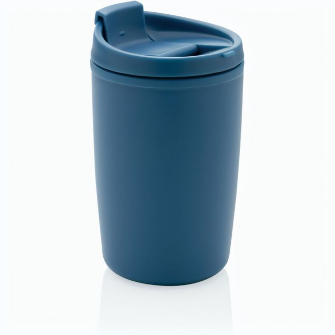 GRS recycelter PP-Becher mit Flip-Deckel