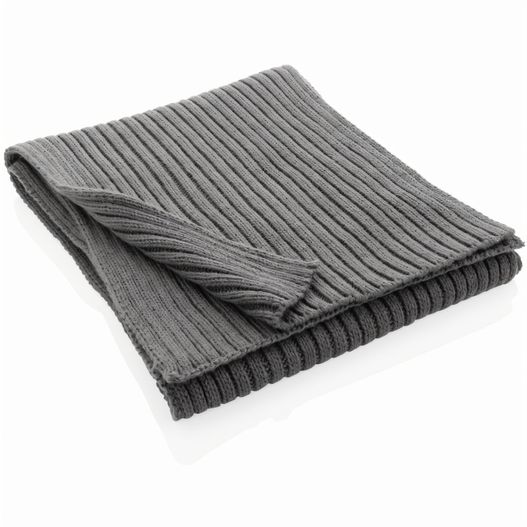 eine decke auf einer weißen oberfläche gefaltet Impact AWARE™ Polylana® Strickschal 180x25cm (Bild 1)