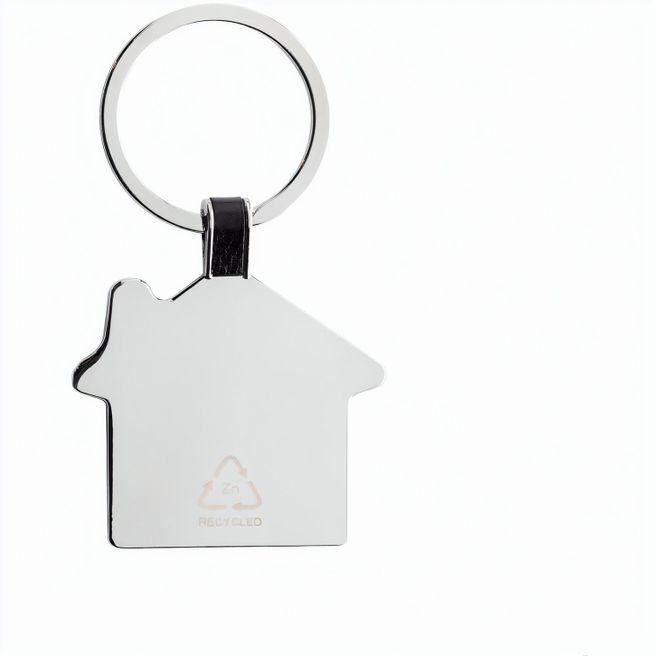 Schlüsselring Haus aus RCS rec. Zinklegierung