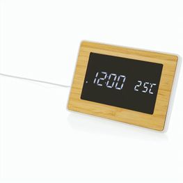 Utah LED-Uhr aus RCS rKunststoff & Bambus