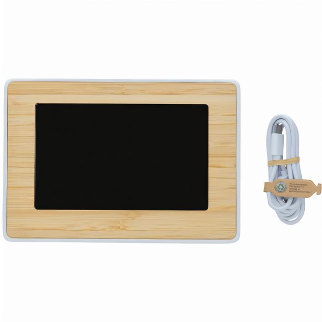 Utah LED-Uhr aus RCS rKunststoff & Bambus