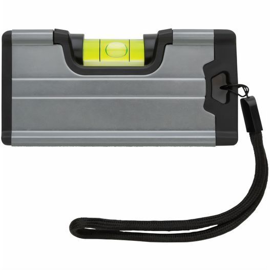 ein silbernes und schwarzes werkzeug mit einem gurt Wasserwaage im Taschenformat mit Magnet (Bild 1)