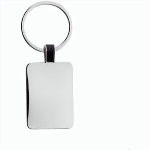 Eckiger Schlüsselring aus RCS rec. Zinklegierung