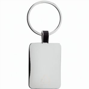 Eckiger Schlüsselring aus RCS rec. Zinklegierung