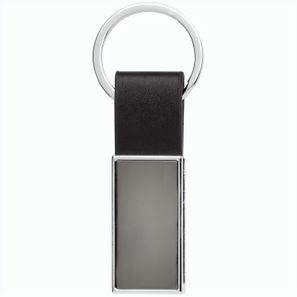 Schicker PU Schlüsselanhänger aus RCS recyc. Zinklegierung