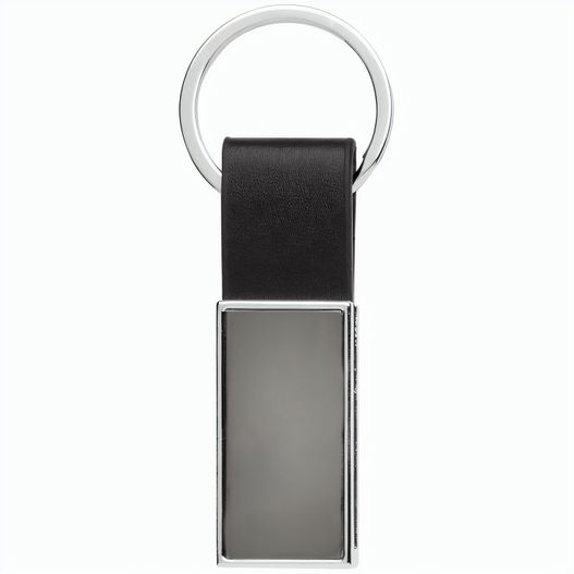 Schicker PU Schlüsselanhänger aus RCS recyc. Zinklegierung (Bild 1)