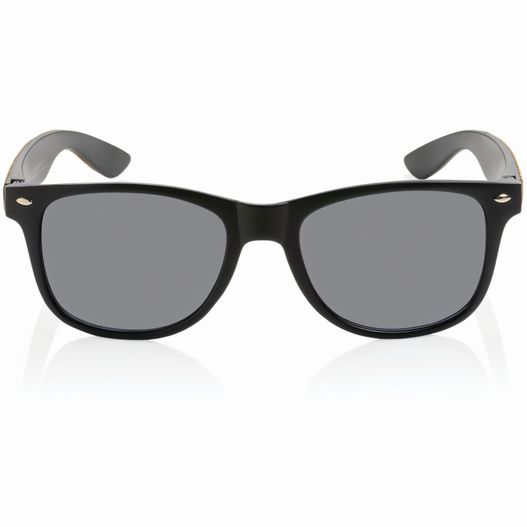 ein paar sonnenbrillen mit einem holzrahmen Sonnenbrille aus GRS recyceltem PC-Kunststoff mit Kork (Bild 1)