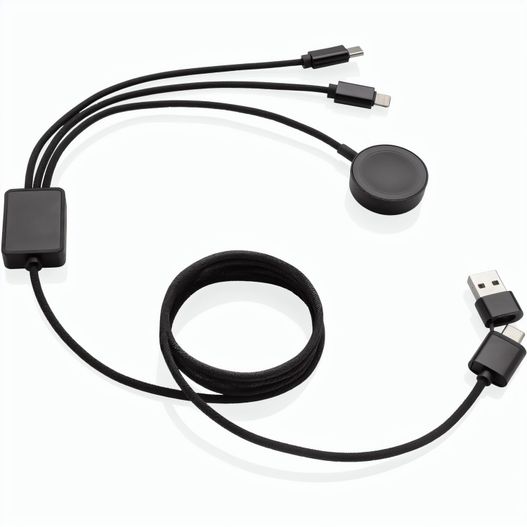 Produktabbildung Terra RCS rPET 6-in-1-Ladekabel mit Uhrenladegerät Terra RCS rPET 6-in-1-Ladekabel mit Uhrenladegerät (Bild 1)