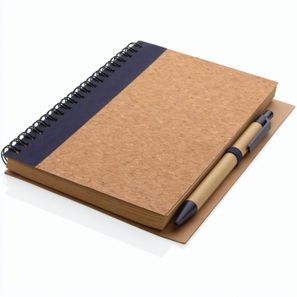 Kork Spiral-Notizbuch mit Stift