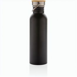 Moderne Stainless-Steel Flasche mit Bambusdeckel