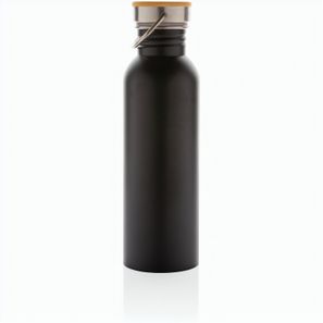 Moderne Stainless-Steel Flasche mit Bambusdeckel