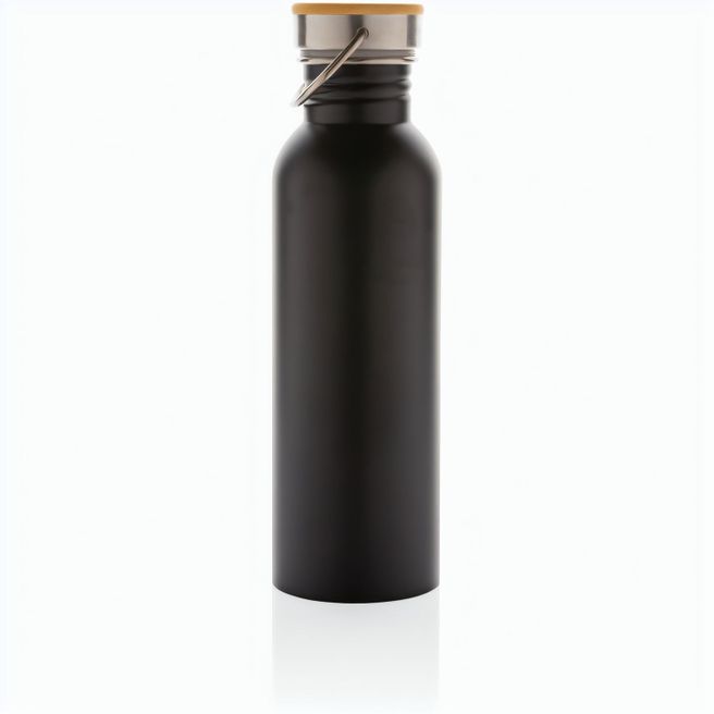 Moderne Stainless-Steel Flasche mit Bambusdeckel