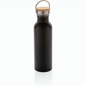 Moderne Stainless-Steel Flasche mit Bambusdeckel