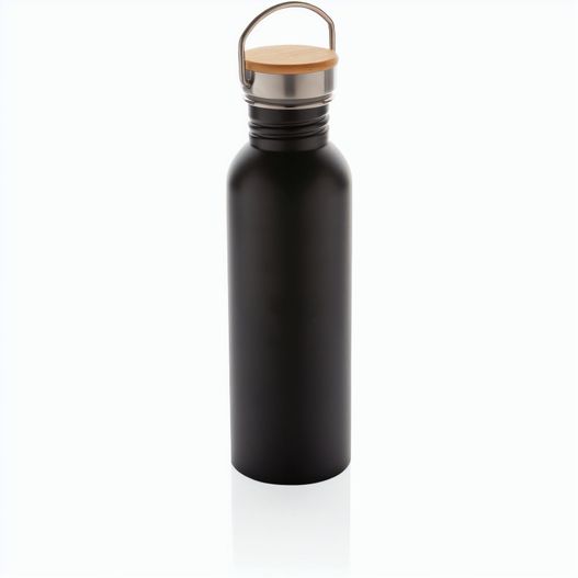 Moderne Stainless-Steel Flasche mit Bambusdeckel (Bild 1)