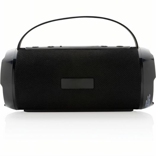 schwarzer lautsprecher mit schwarzem griff Soundboom wasserdichter 6W Speaker aus RCS Kunststoff (Bild 1)
