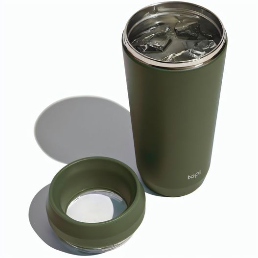 Topl-Trinkbecher aus rec. Stahl mit 360-Grad-Deckel 354ml (Bild 1)
