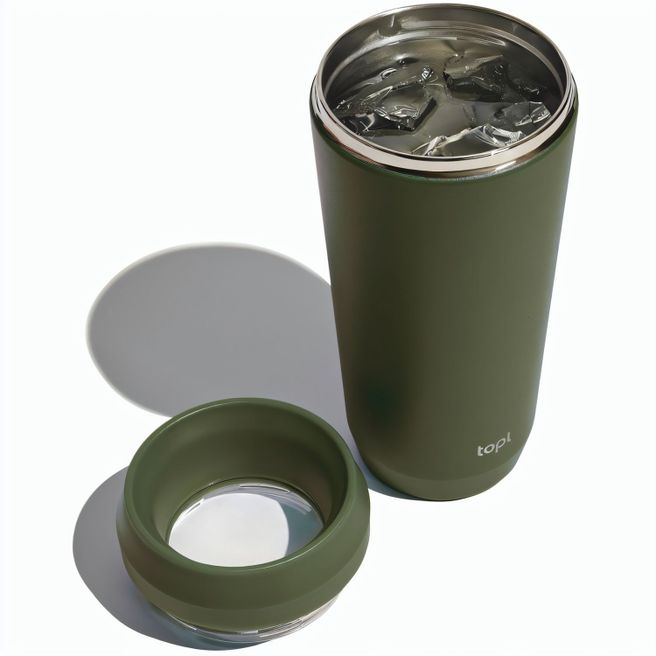 Produktabbildung Topl-Trinkbecher aus rec. Stahl mit 360-Grad-Deckel 354ml Topl-Trinkbecher aus rec. Stahl mit 360-Grad-Deckel 354ml