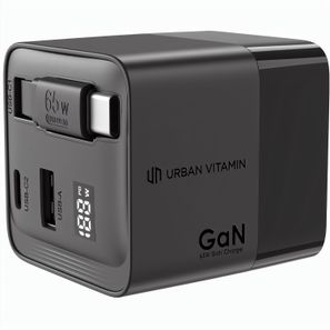 Urban Vitamin Mendocino 65W GaN-Charger mit einziehb. Kabel