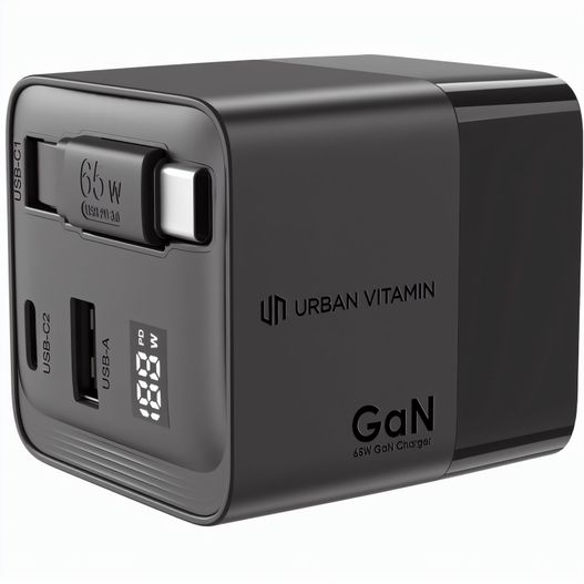 Urban Vitamin Mendocino 65W GaN-Charger mit einziehb. Kabel (Bild 1)