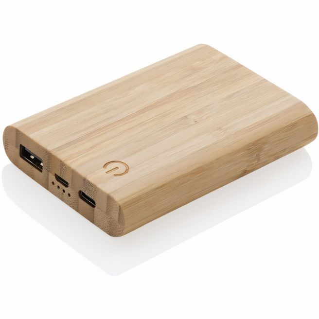 5.000mAh Bambus-Powerbank