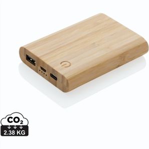 5.000mAh Bambus-Powerbank