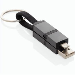 Terra 4-in-1 Schnellladekabel für den Schlüsselbund aus rAlu