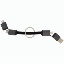 Terra 4-in-1 Schnellladekabel für den Schlüsselbund aus rAlu