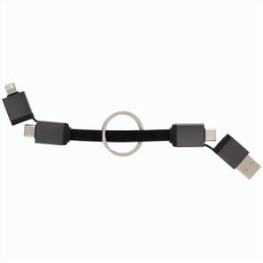 Terra 4-in-1 Schnellladekabel für den Schlüsselbund aus rAlu