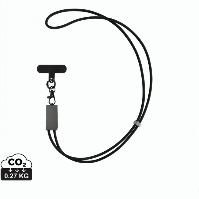 Terra 60Wduales Ladekabel aus RCS recyceltem PET mit Lanyard