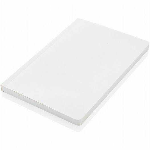 ein weißes notizbuch mit einer leeren abdeckung Impact Softcover A5 Notizbuch mit Steinpapier (Bild 1)