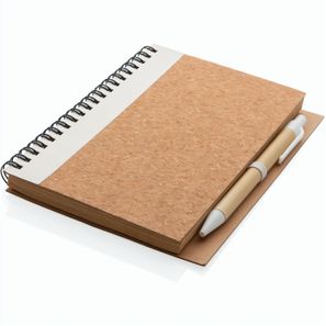 Kork Spiral-Notizbuch mit Stift