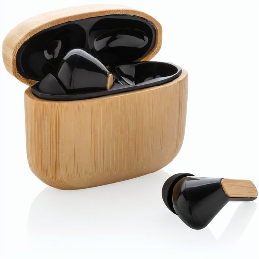 TWS-Kopfhörer aus RCS recyceltem Kunststoff und Bambus (Bild 1)