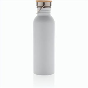 Moderne Stainless-Steel Flasche mit Bambusdeckel