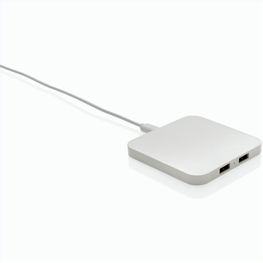 10W Wireless Charger aus RSC recycl. Kunststoff mit Dual-USB