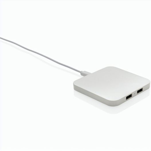10W Wireless Charger aus RSC recycl. Kunststoff mit Dual-USB (Bild 1)