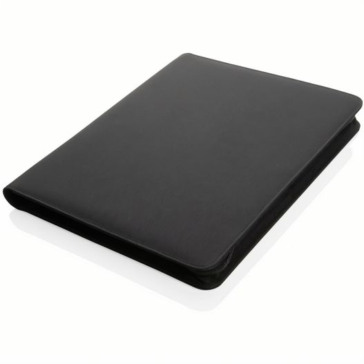 ein schwarzer lederordner mit einem stift oben Impact Aware™ Deluxe 300D Tech Portfolio mit Reißverschluss (Bild 1)