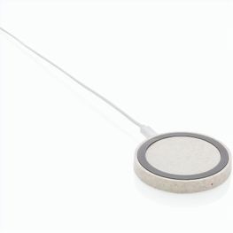 Rundes 5W Charging Pad aus Weizenstroh