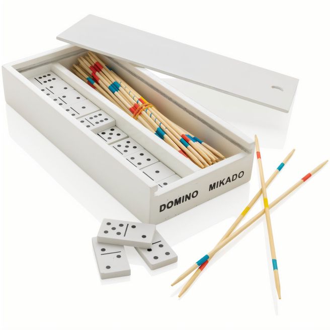 Produktabbildung Deluxe Mikado/Domino Set in Holzbox Deluxe Mikado/Domino Set in Holzbox