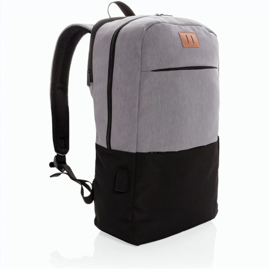 Moderner 15.6" USB & RFID Laptop-Rucksack, PVC-frei (Bild 1)