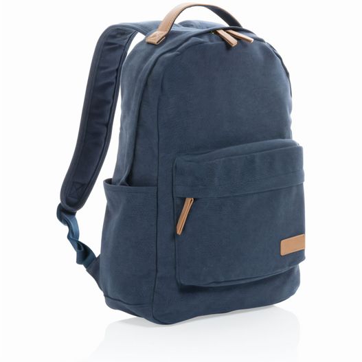rucksack mit ledergriff auf weißem hintergrund Impact AWARE™ 16 oz. rCanvas Rucksack (Bild 1)