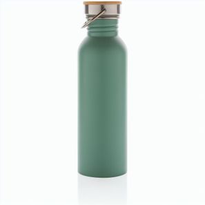 Moderne Stainless-Steel Flasche mit Bambusdeckel